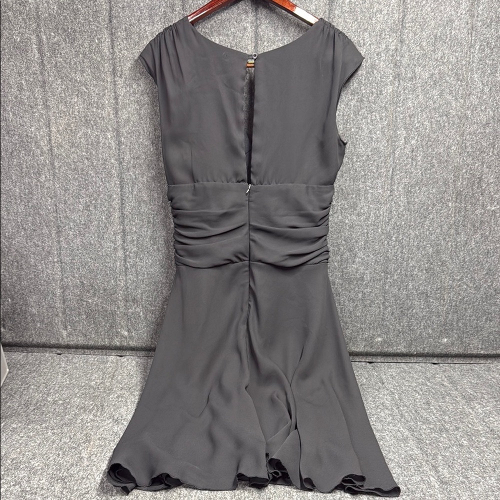 Bisou Bisou black Ruched V-Neck Midi Dress - Picture 3 of 3